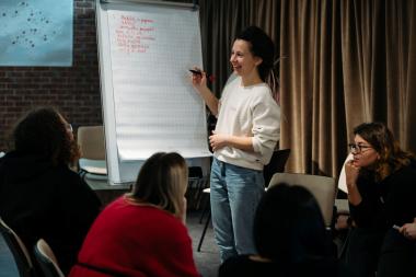 Yuliia, a Ukranian humanitarian worker